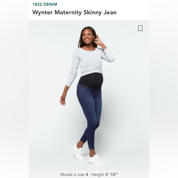 1822 Denim | Stitch Fix Wynette Maternity Skinny Jeans | size 10 | indigo - Picture 1 of 9